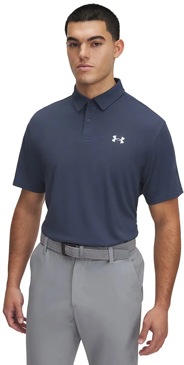 Under Armour T2G Printed-Polo Downpour - Donkergrijs XXXL