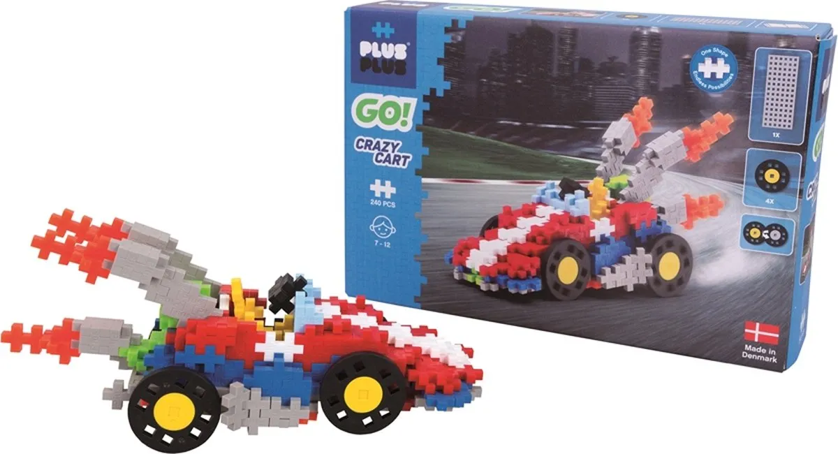 Plus-Plus Go! Crazy Cart - 240 Stukken - afbeelding 3 van 6