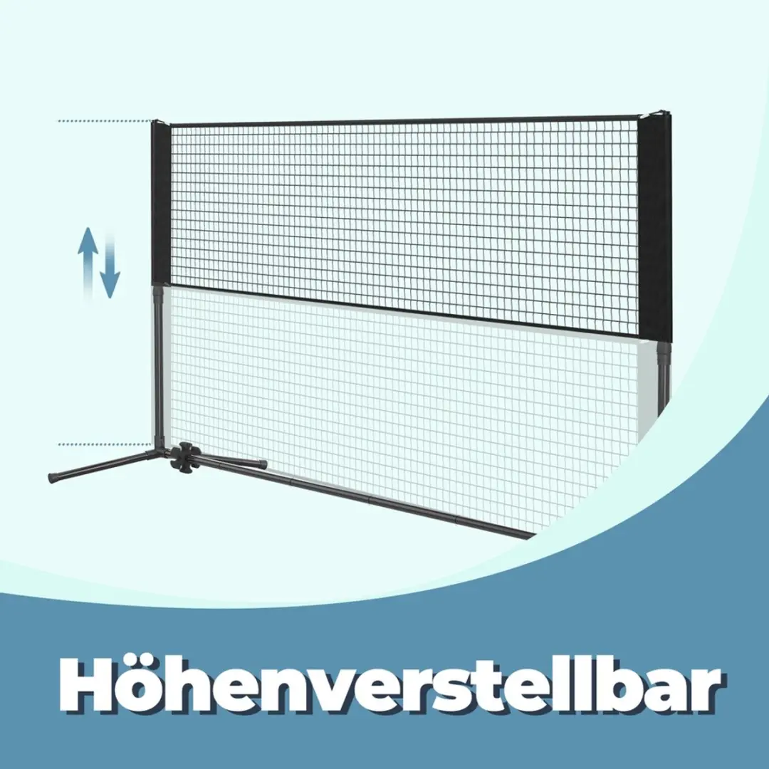 Songmics Badmintonnet 500cm - In hoogte verstelbaar
