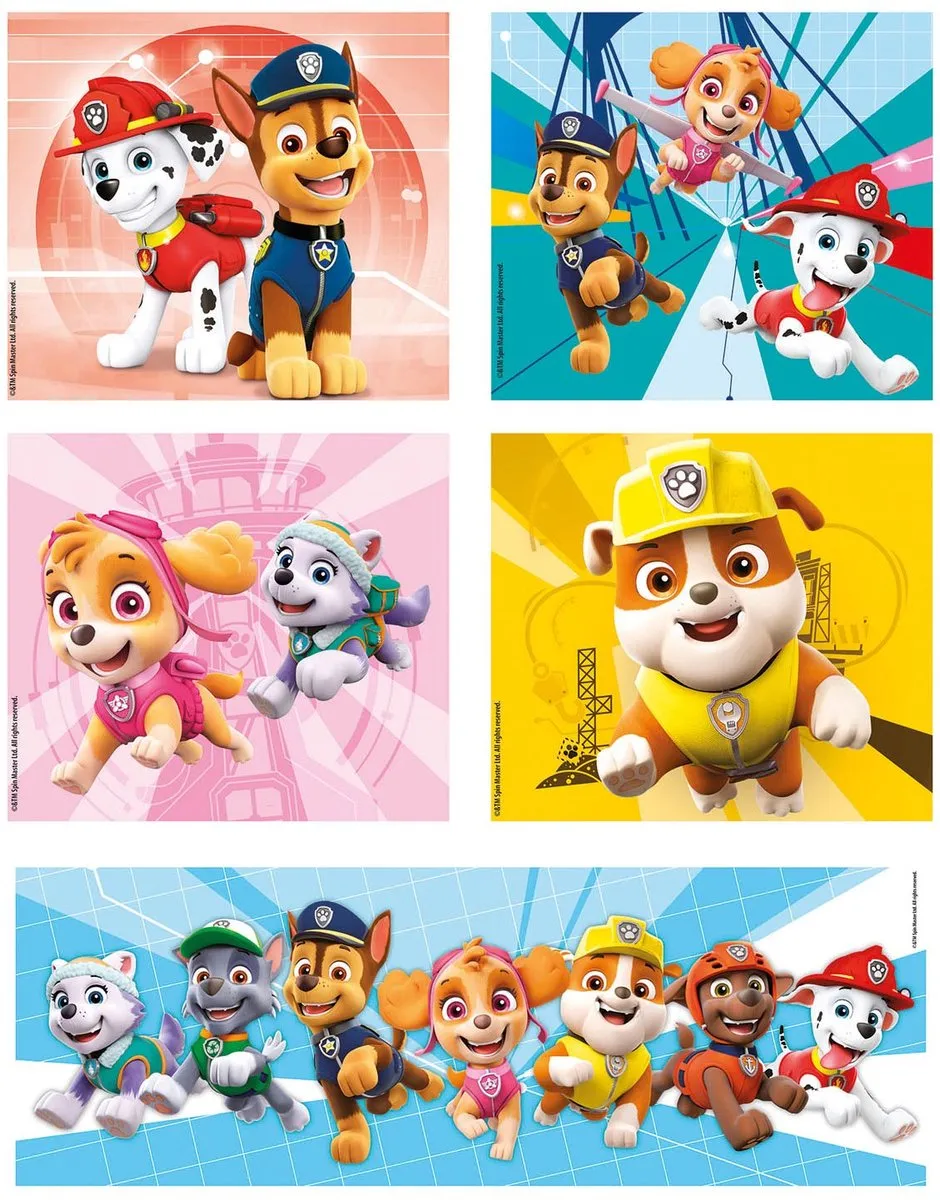 Clementoni Paw Patrol Puzzel Multicolor - 10-in-1 Doos 18-60 Stuks