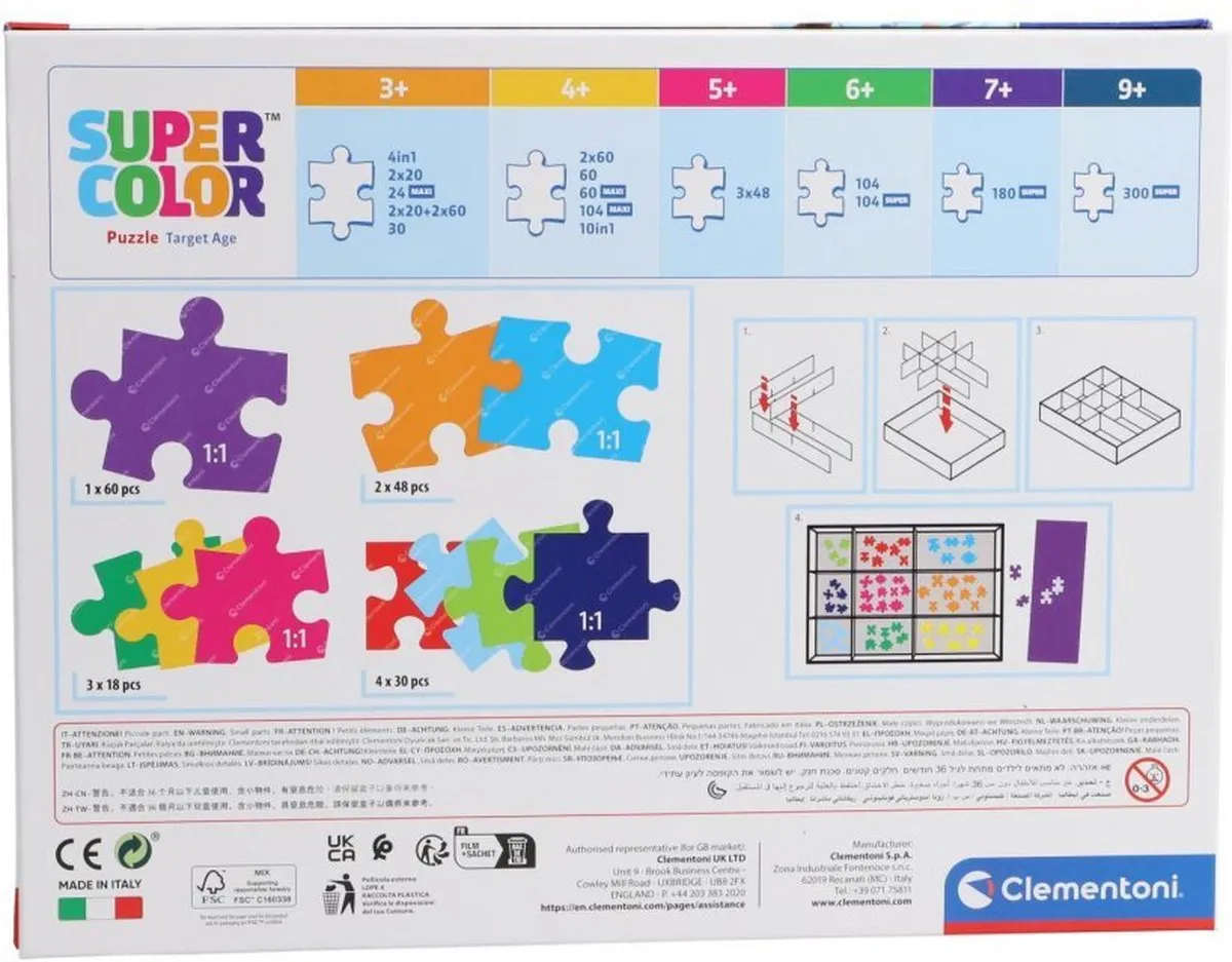 Clementoni Paw Patrol Puzzel Multicolor - 10-in-1 Doos 18-60 Stuks