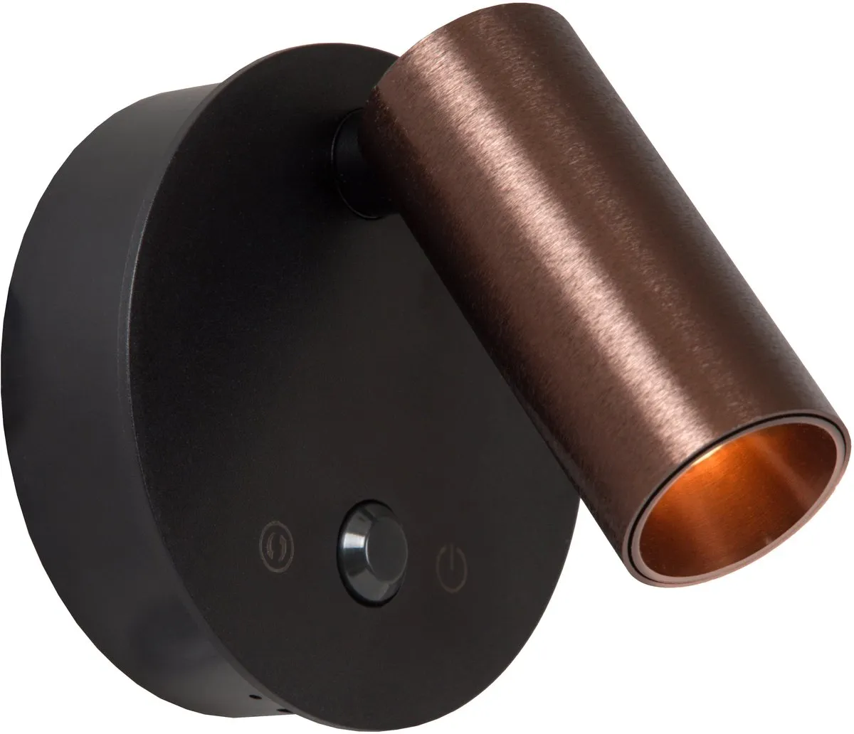 Lucide TONI Oplaadbare Wandspot - LED 2700K/4000K - Ø8,1cm - Koffie