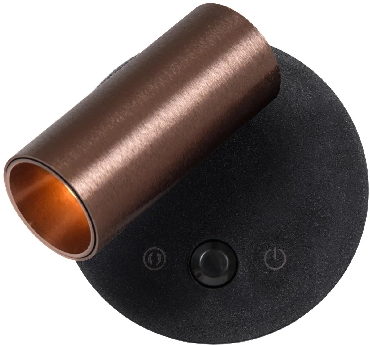 Lucide TONI Oplaadbare Wandspot - LED 2700K/4000K - Ø8,1cm - Koffie
