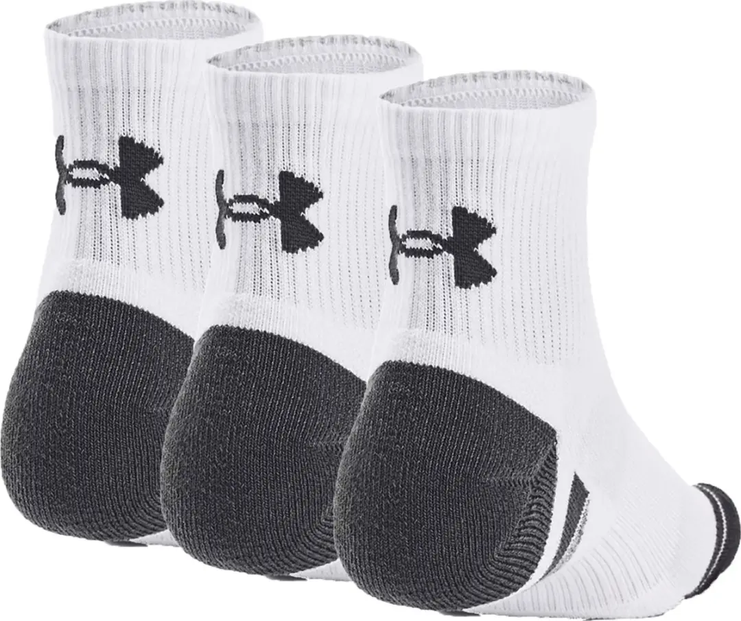 Under Armour UA Performance Tech 3pk Sportsokken - Wit/Grijs