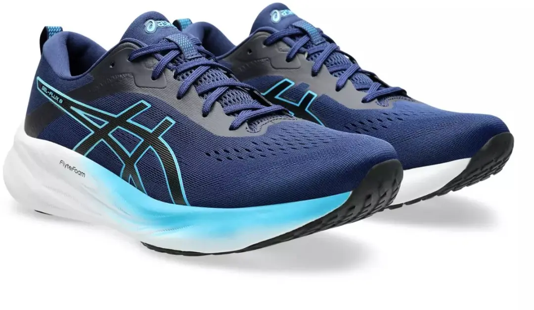 ASICS Gel Flux 8 Hardloopschoenen Heren 46 - Navy/Wit