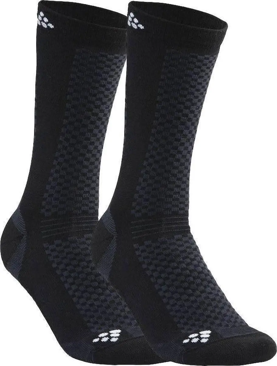 Craft Warm Mid 2-pack Sokken - Zwart - Maat 46-48