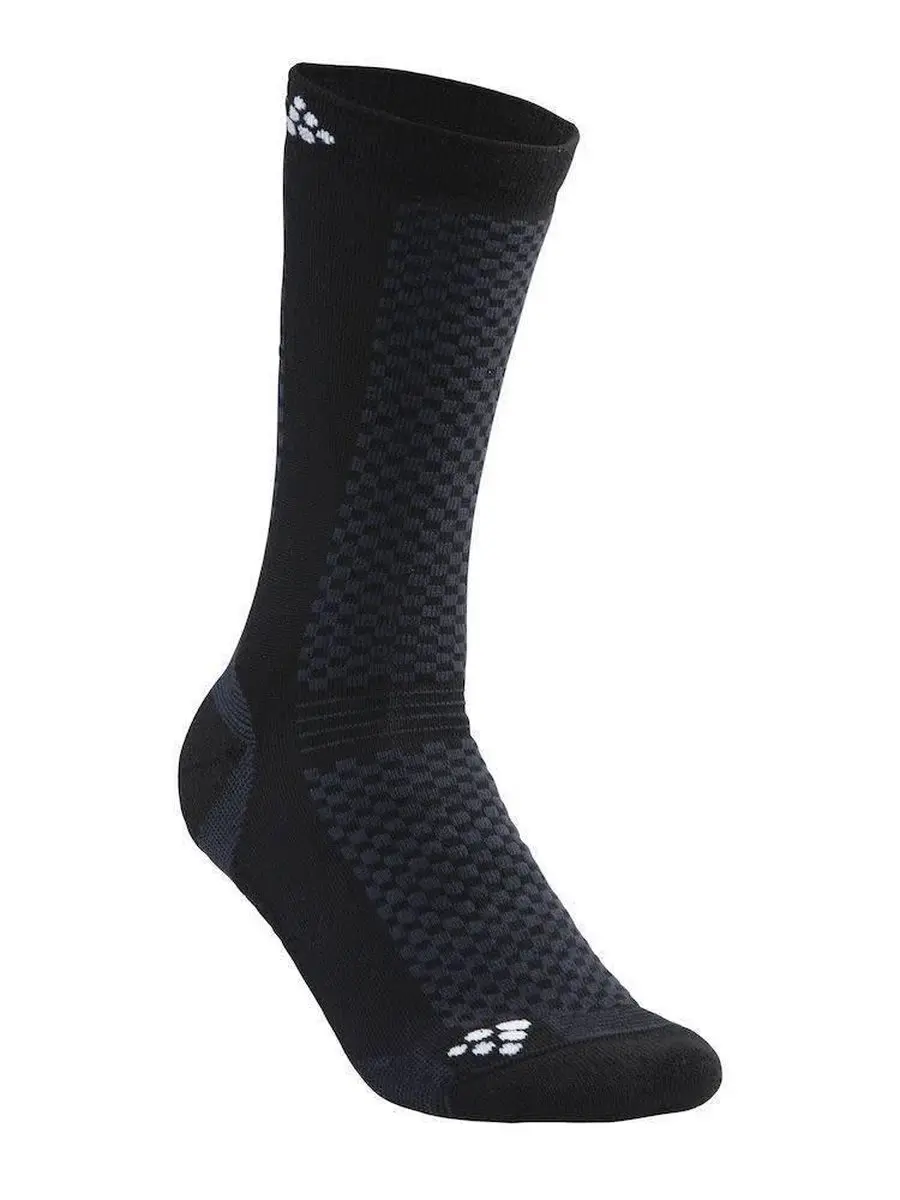 Craft Warm Mid 2-pack Sokken - Zwart - Maat 46-48