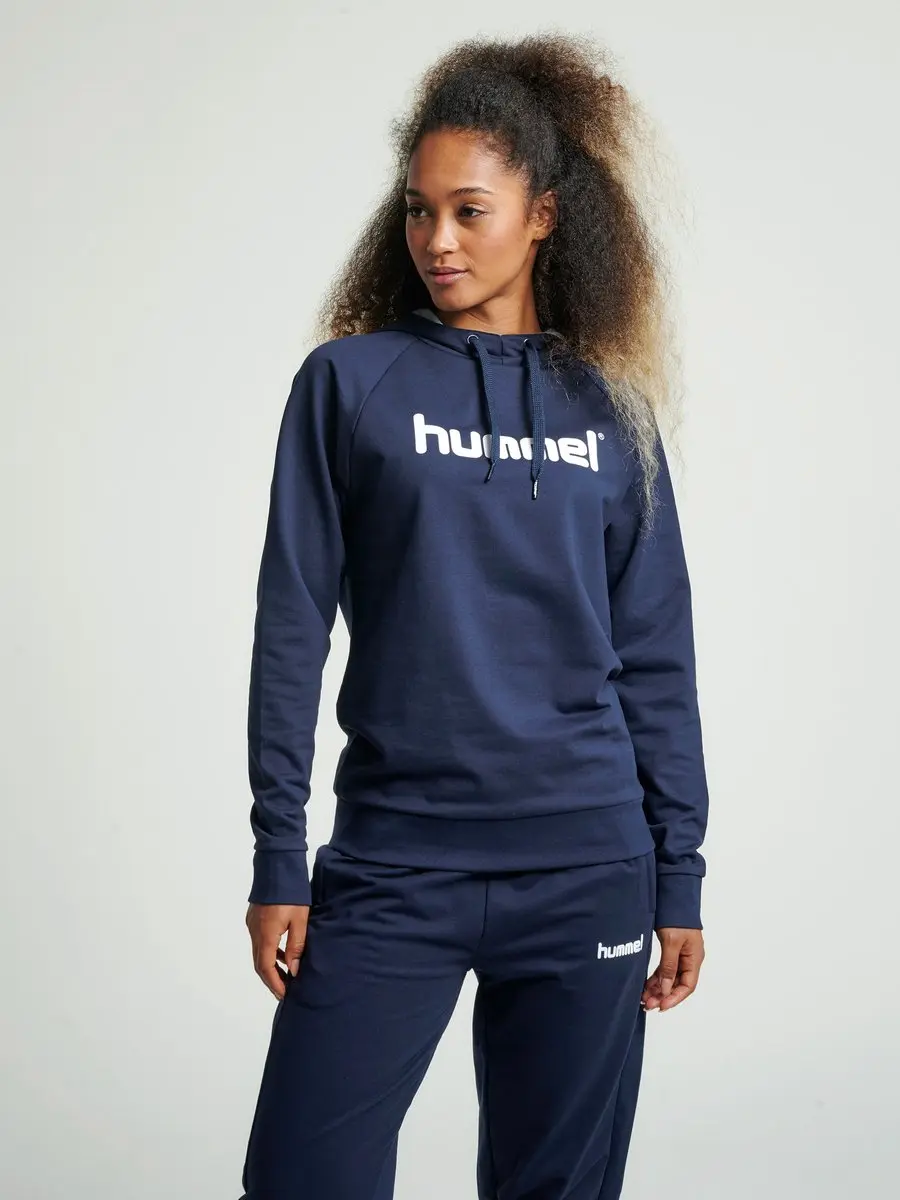 Hummel Go Cotton Logo Hoodie - Vrouwen M - Navy