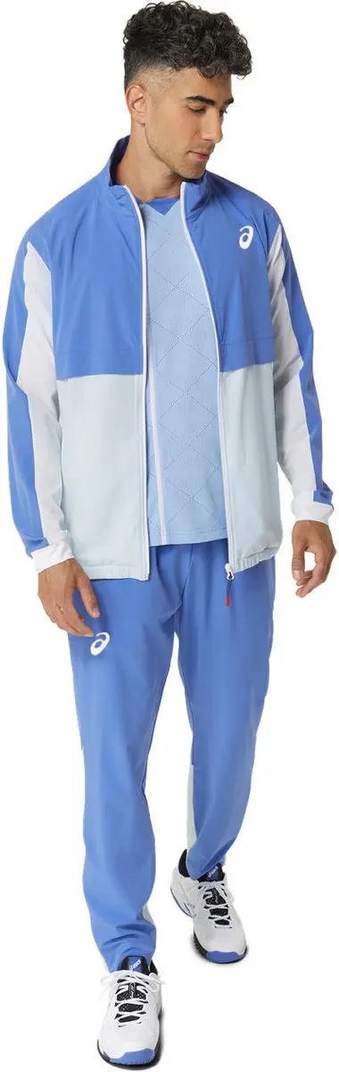 ASICS Jacket Match Heren - M - Blauw/Wit - afbeelding 6 van 6
