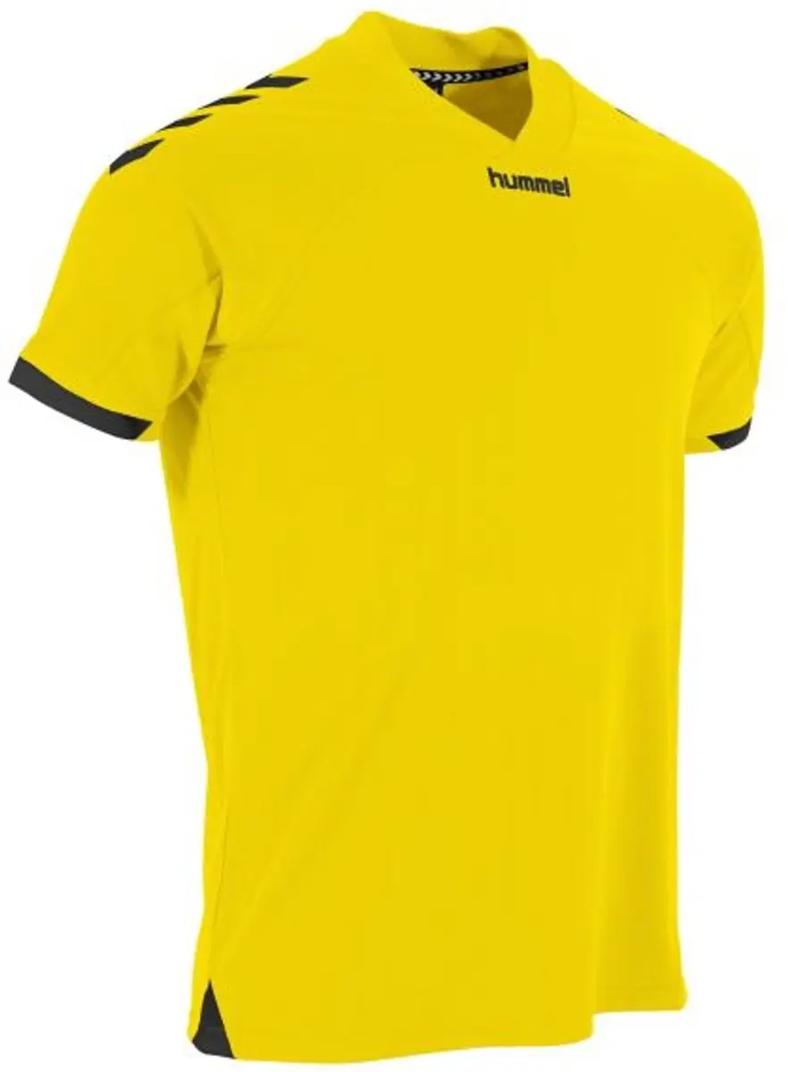 Hummel Fyn Shirt Korte Mouw Kinderen 116 - Geel/Zwart