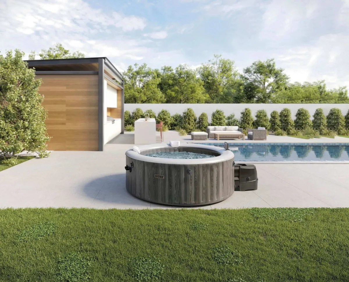 Intex PureSpa Greywood Bubble Deluxe 28482NL - 4 persoons - 140 jets - 795L - afbeelding 3 van 6