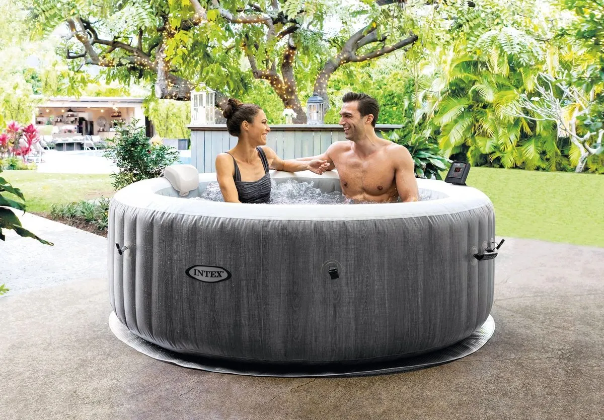 Intex PureSpa Greywood Bubble Deluxe 28482NL - 4 persoons - 140 jets - 795L - afbeelding 5 van 6