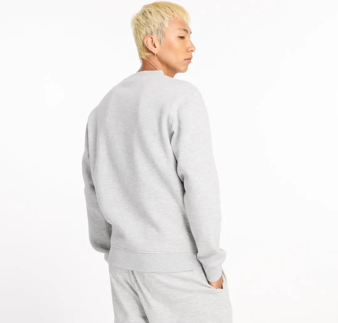 New Balance Sport Core Brushed Crew Heren Trui - Grijs