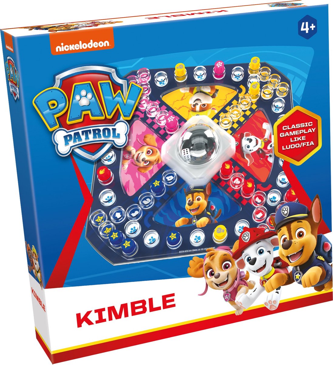 Tactic Kimble PAW Patrol – Bordspel – Pop O Matic Dobbelspel – Spannend Race en Familiespel – PAW Patrol Thema – 2 tot 4 Spelers – Vanaf 4 Jaar