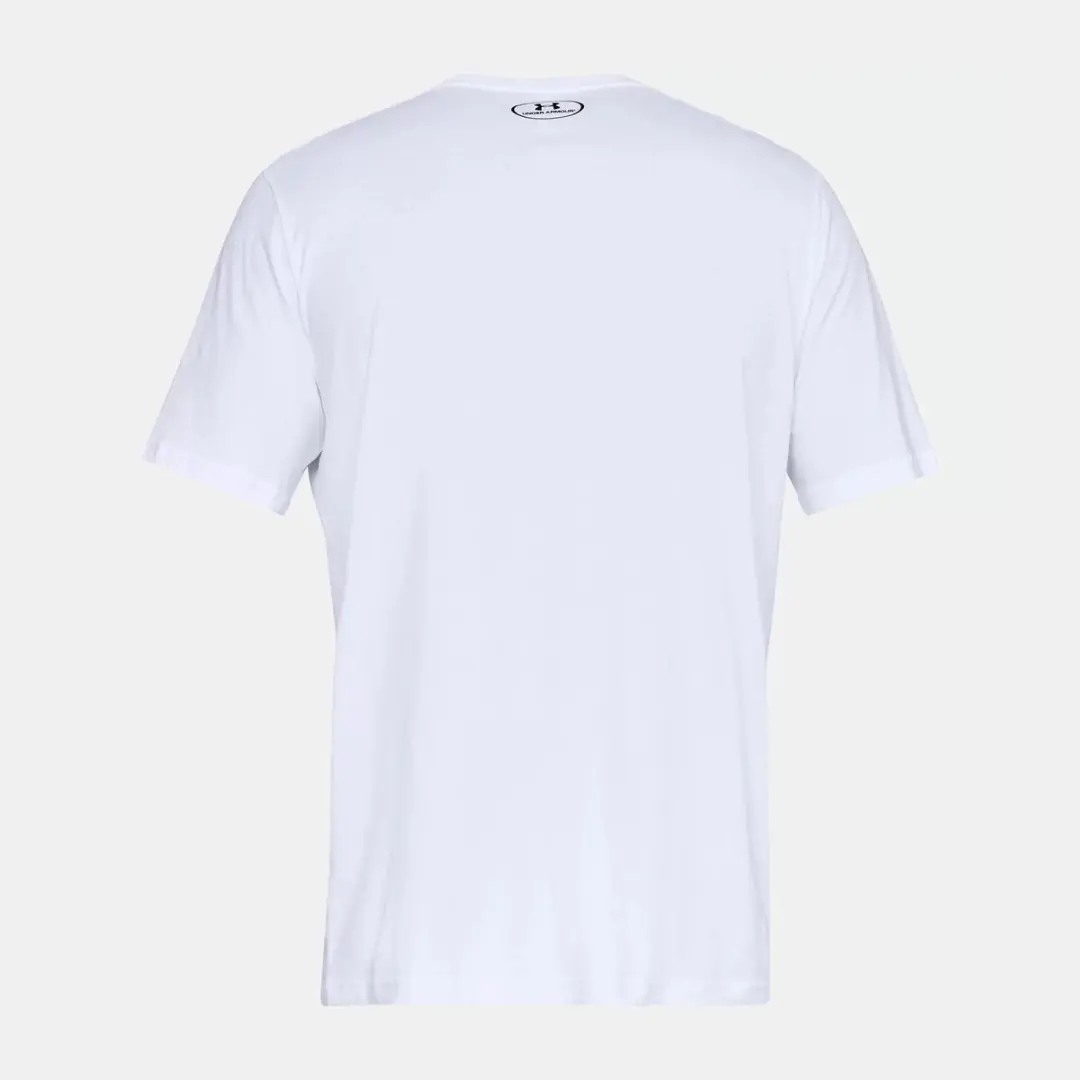 Under Armour UA M Sportstyle LC SS-WHT Heren Sportshirt - Wit/Zwart - XXL - afbeelding 6 van 6