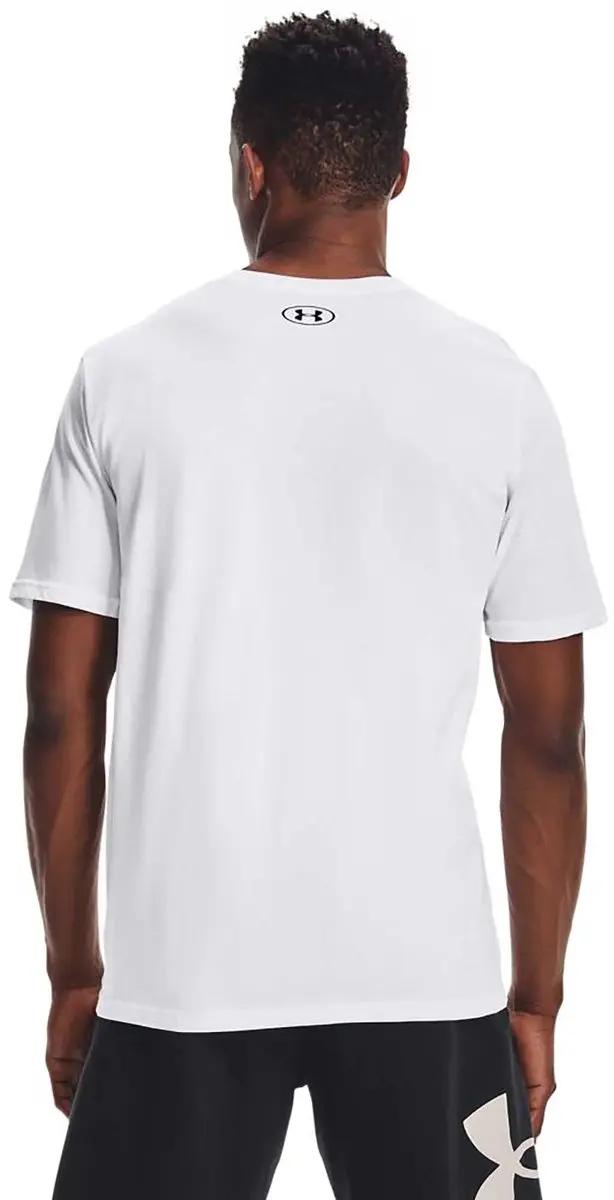 Under Armour UA M Sportstyle LC SS-WHT Heren Sportshirt - Wit/Zwart - XXL