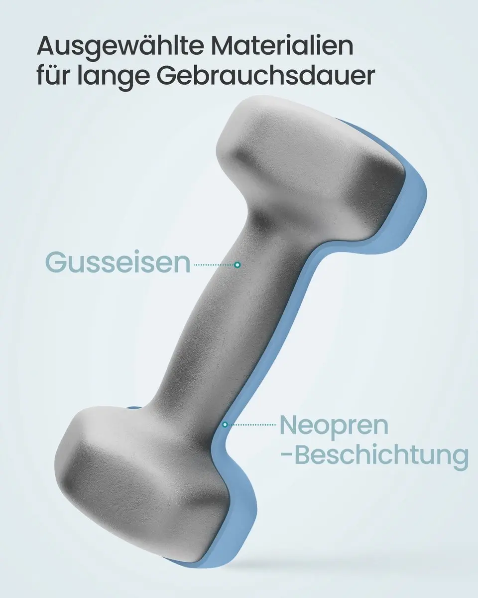 Songmics Dumbbells 2x3kg - Lichtblauw