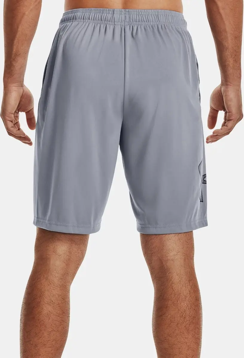 Under Armour TECH GRAPHIC Short Heren - M - Steel/Zwart