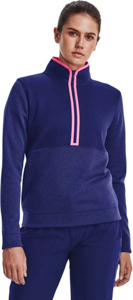 Under Armour Storm Sweaterfleece Golf Pullover - S - Blauw/Rozeroze