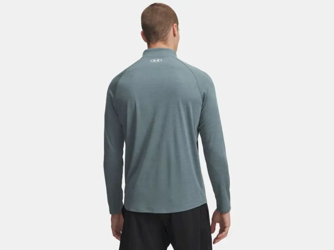 Under Armour Tech Textured 1/2 Zip Trainingstop - M - Blauw/Grijs