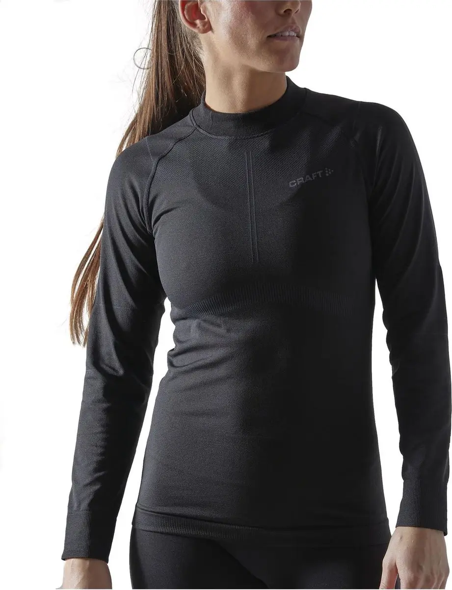 Craft Active Intensity CN L/S Thermoshirt Dames - Maat L - Zwart