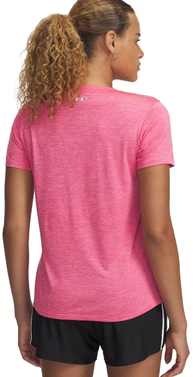 Under Armour Tech SSV Twist Dames Sportshirt - Roze/Wit