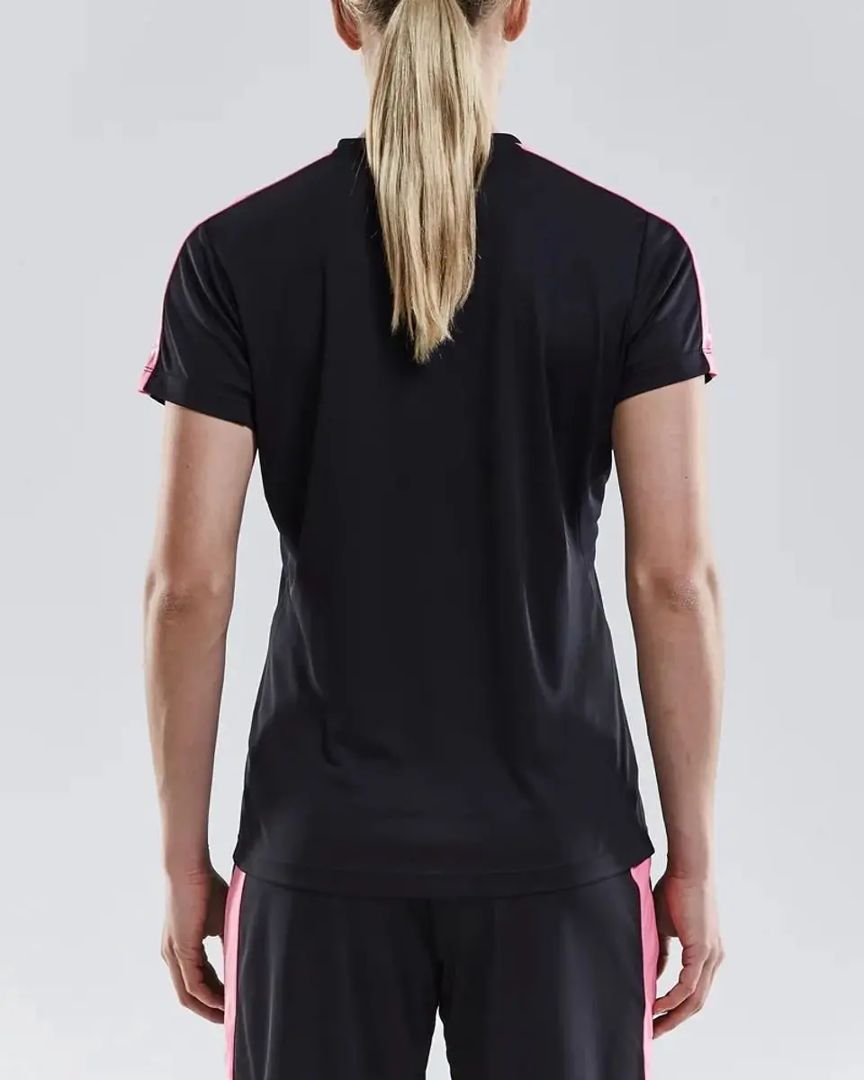 Craft Progress Contrast Shirt Dames - XS - Zwart/Rose