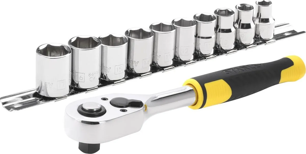 Stanley Ratelset 3/8" 72T 11-delig