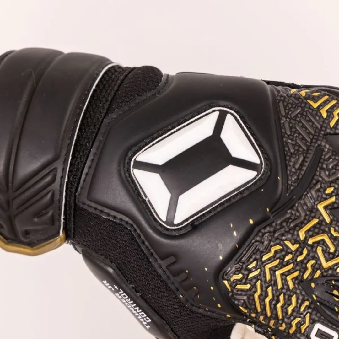 Stanno Thunder JR VII Keepershandschoenen Maat 4 - Zwart/Goud