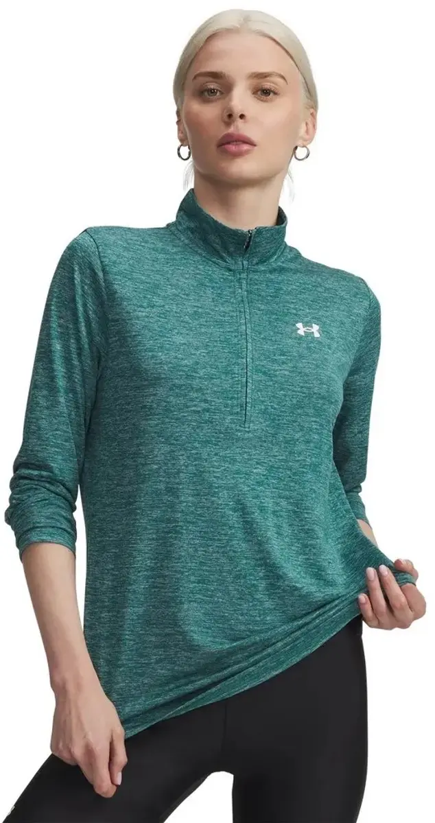 Under Armour Tech 1/2 Zip Sporttrui - Rack Groen/Wit