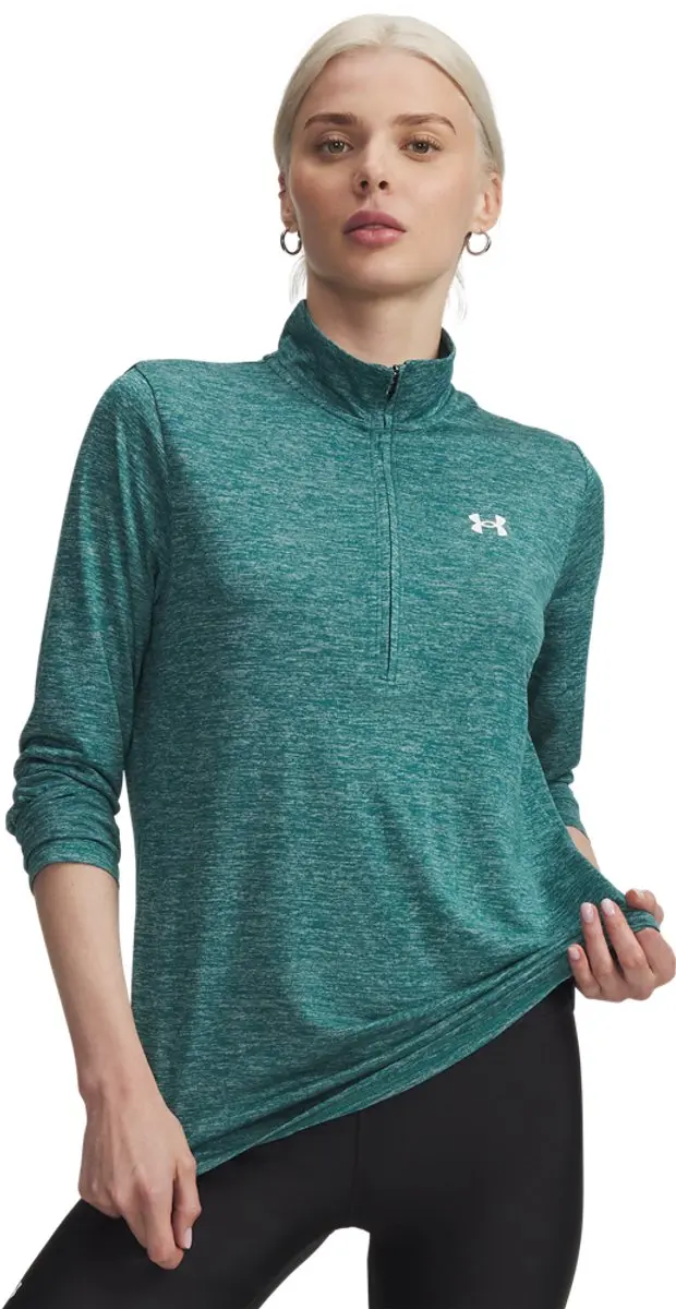 Under Armour Tech 1/2 Zip Sporttrui - Rack Groen/Wit