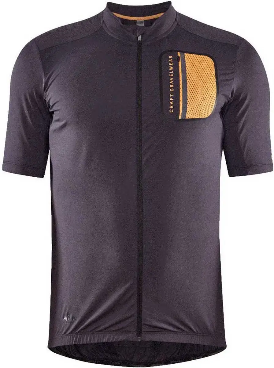 Craft Adv Gravel Korte Mouw Wielertrui S - Grijs