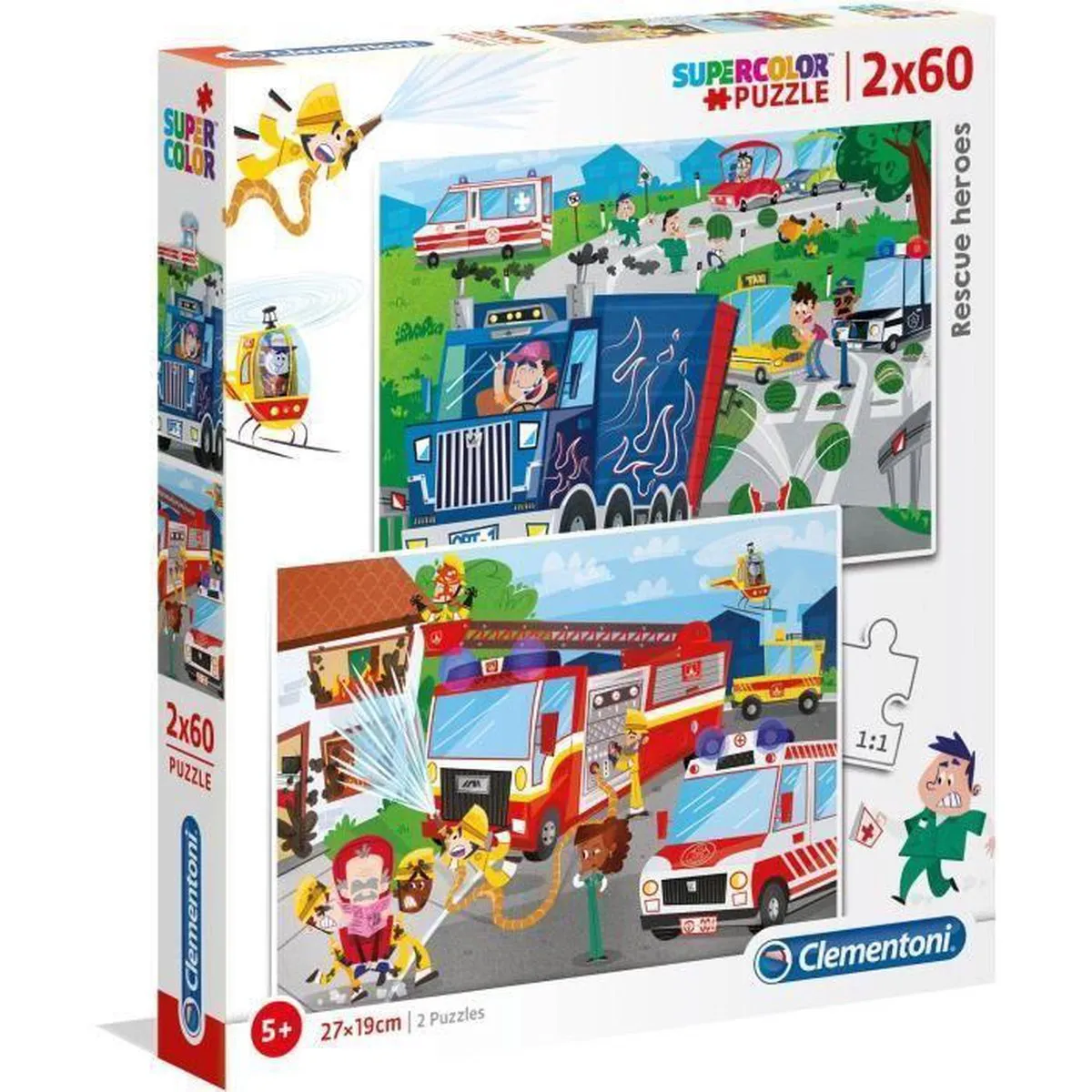 Clementoni Rescue Heroes Kinderpuzzel 120 Stukjes - 2 Stuks - afbeelding 6 van 6