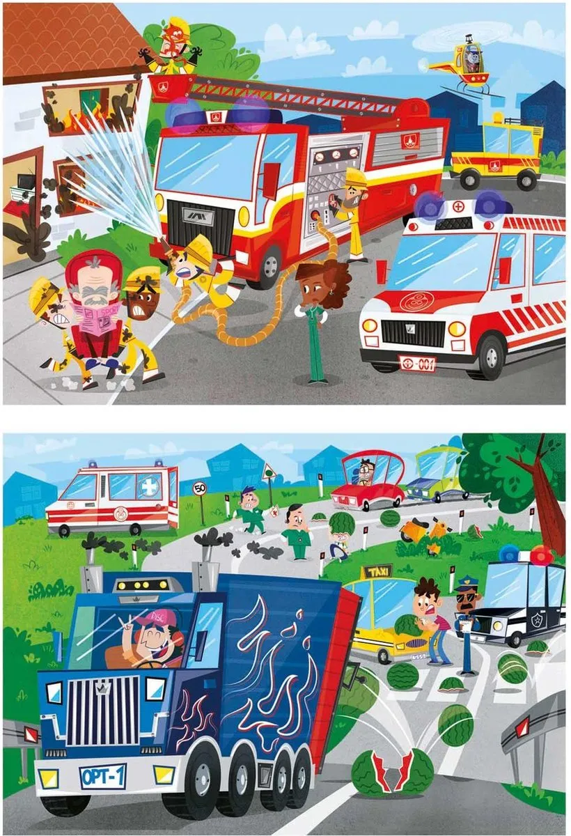 Clementoni Rescue Heroes Kinderpuzzel 120 Stukjes - 2 Stuks