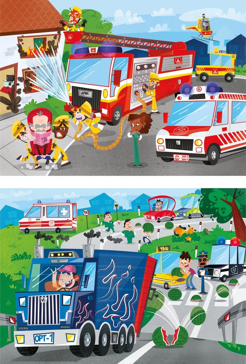 Clementoni Rescue Heroes Kinderpuzzel 120 Stukjes - 2 Stuks