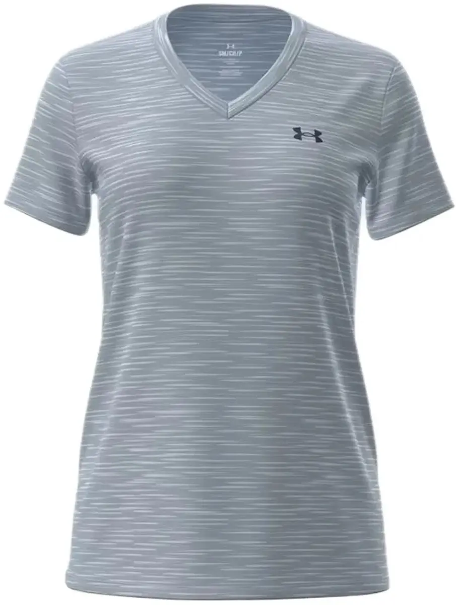 Under Armour Tech Twist V-hals T-shirt - M - Grijs