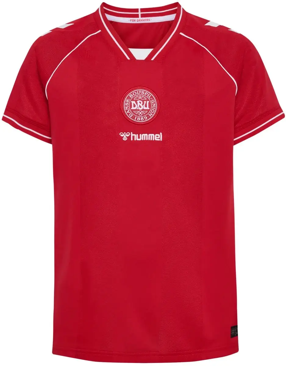 hummel Thuis T-shirt Denemarken Coupe du Monde 2026 - 140 - Tangorood