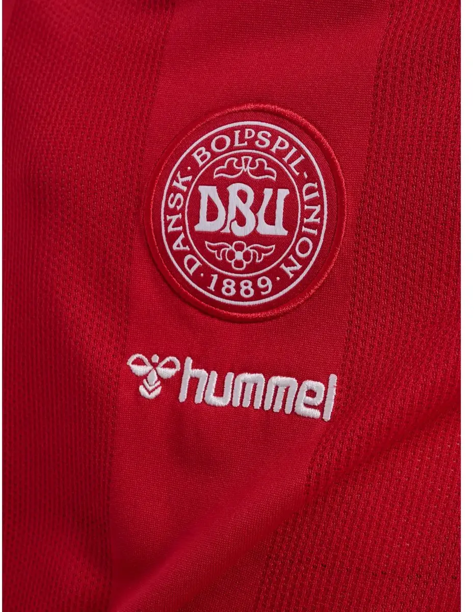 hummel Thuis T-shirt Denemarken Coupe du Monde 2026 - 140 - Tangorood