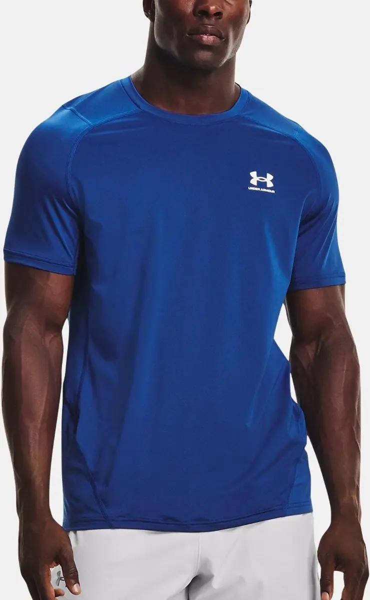 Under Armour HeatGear Fitted Shirt 1361683-432 - XXL - Blauw
