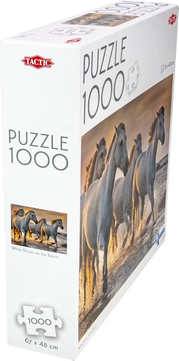 Tactic White Horses on the Beach Puzzel 1000 Stuks