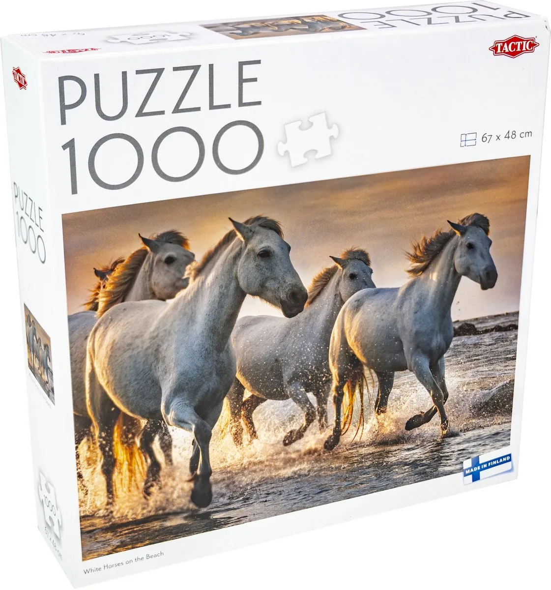 Tactic White Horses on the Beach Puzzel 1000 Stuks