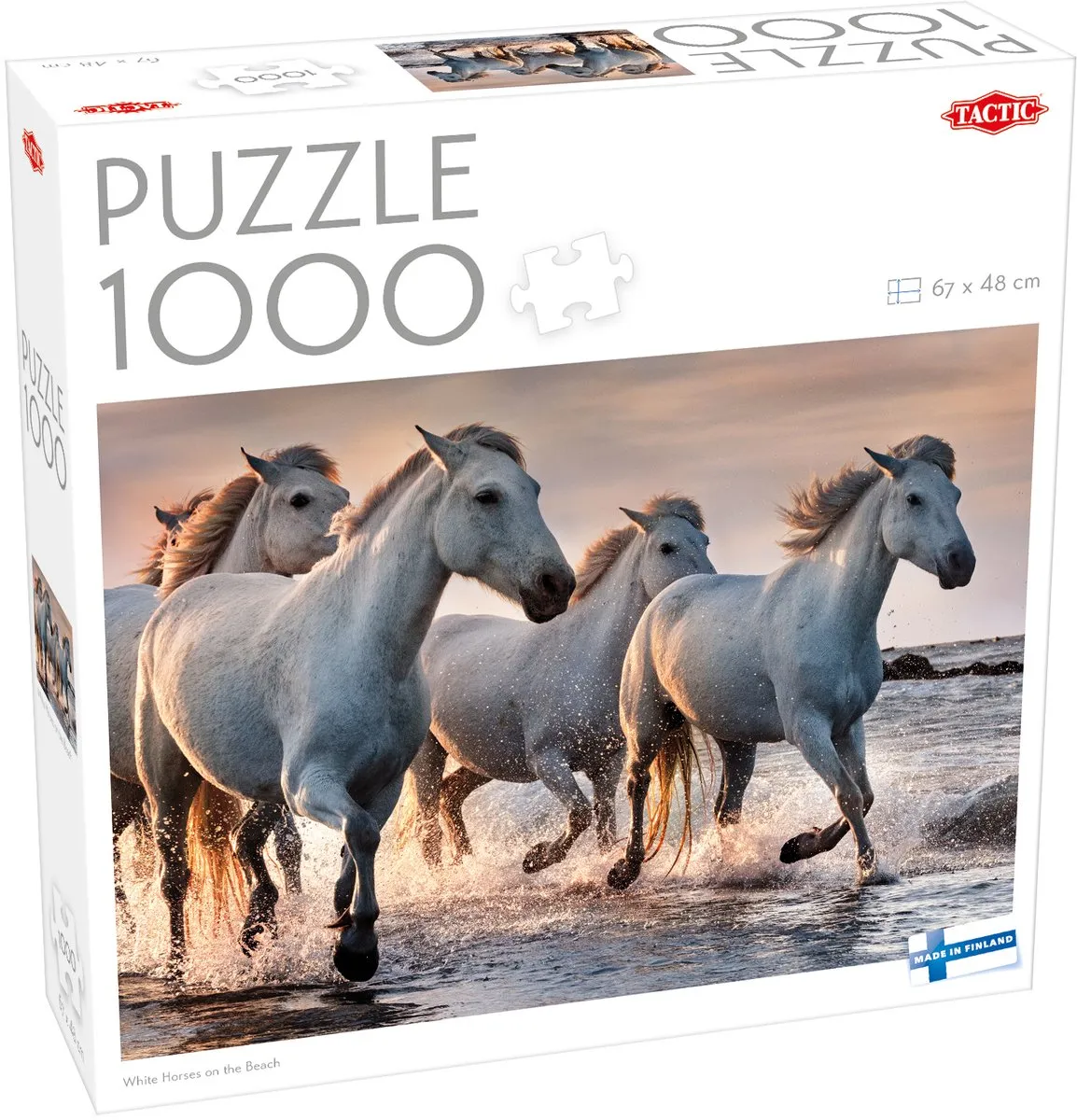 Tactic White Horses on the Beach Puzzel 1000 Stuks