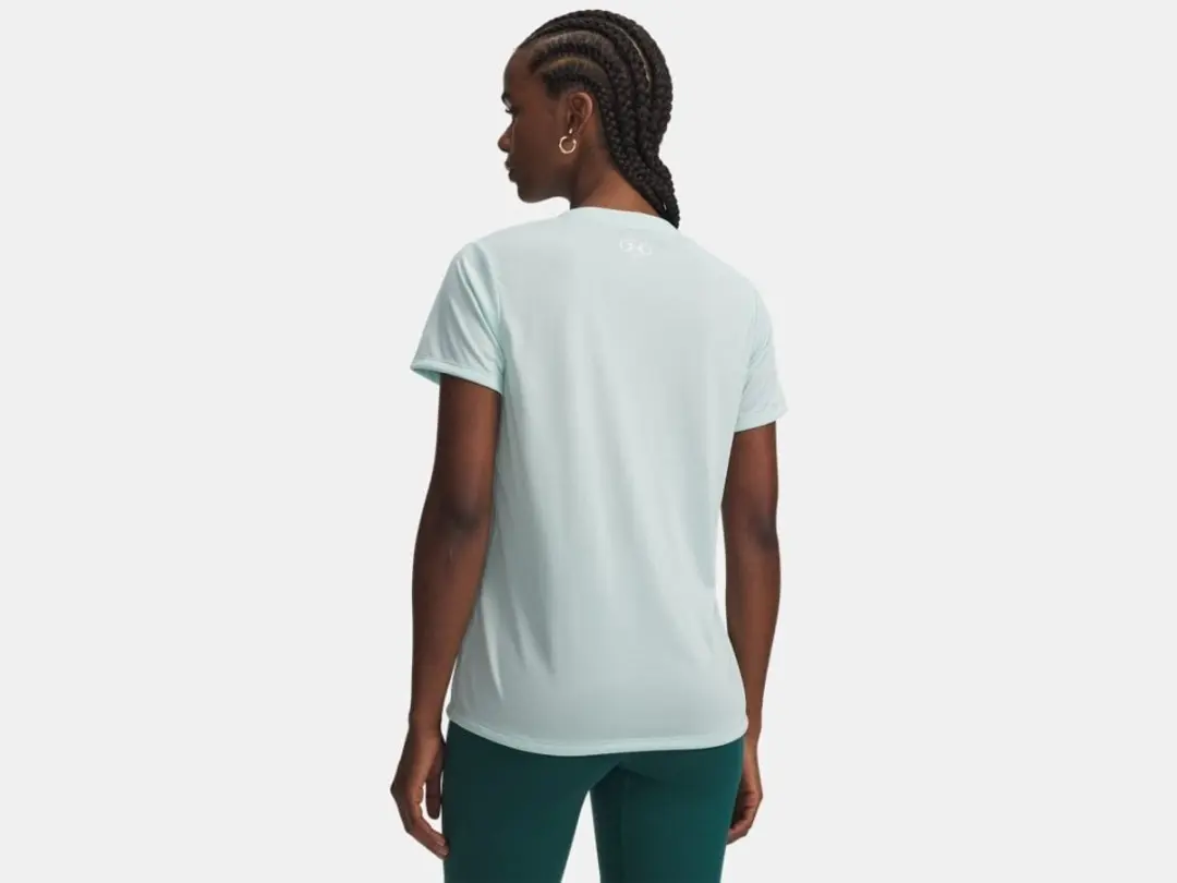 Under Armour Tech SSV Solid-GRN Dames Sportshirt M - Refresh Mint/Wit