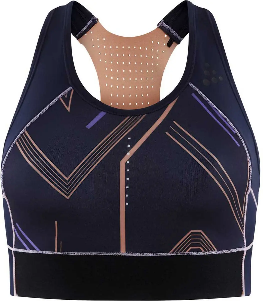 Craft Pro Hit Blocked Sport Top Vrouw - L - Blauw