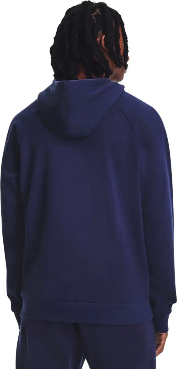 Under Armour Rival Fleece Hoodie Heren - Navy/Wit - XL - afbeelding 6 van 6