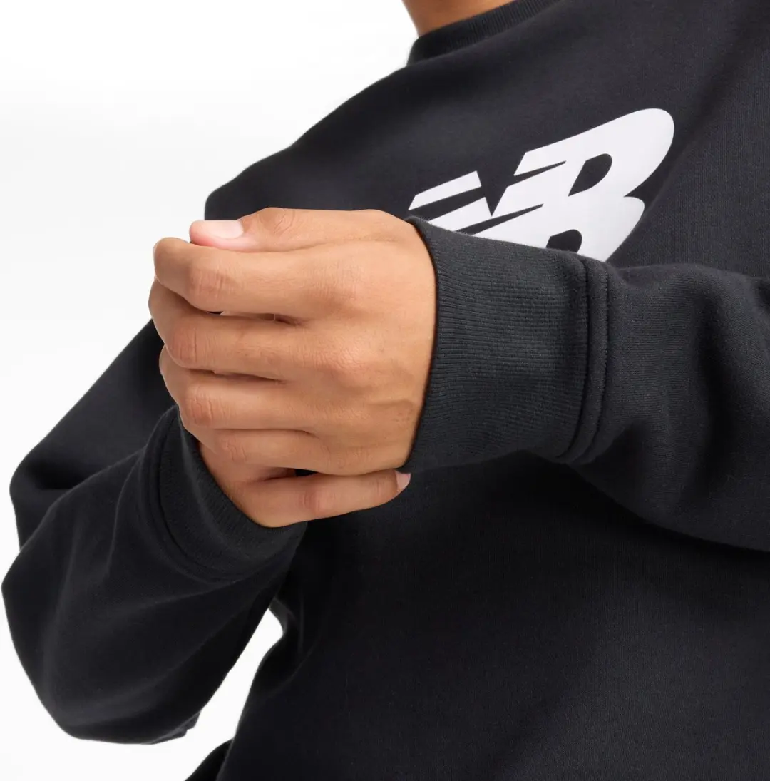 New Balance Sport Core Brushed Crew Heren Trui - Zwart