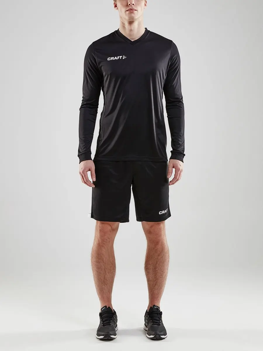 Craft Squad Jersey Solid Longsleeve M - Zwart/Wit