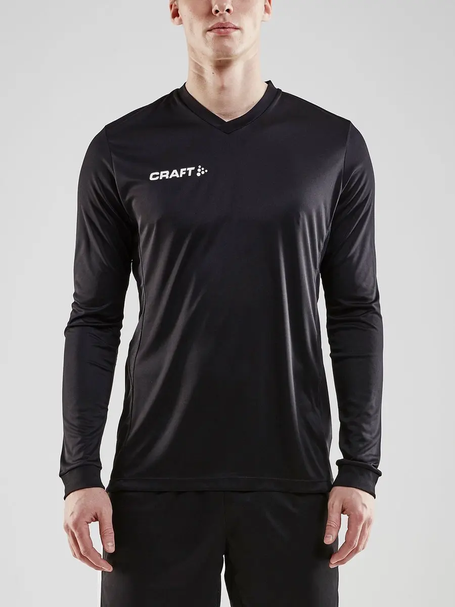 Craft Squad Jersey Solid Longsleeve M - Zwart/Wit