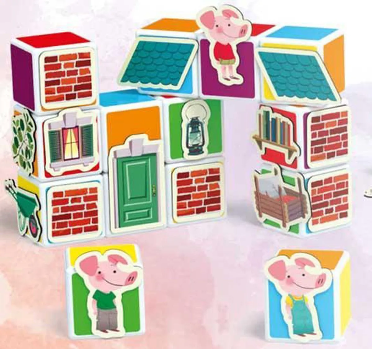 Geomag Magicube Story Three Little Pigs 143-delig - Multicolor