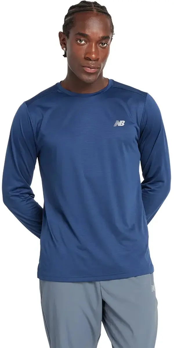 New Balance Sport Essential Heren Longsleeve - Navy L